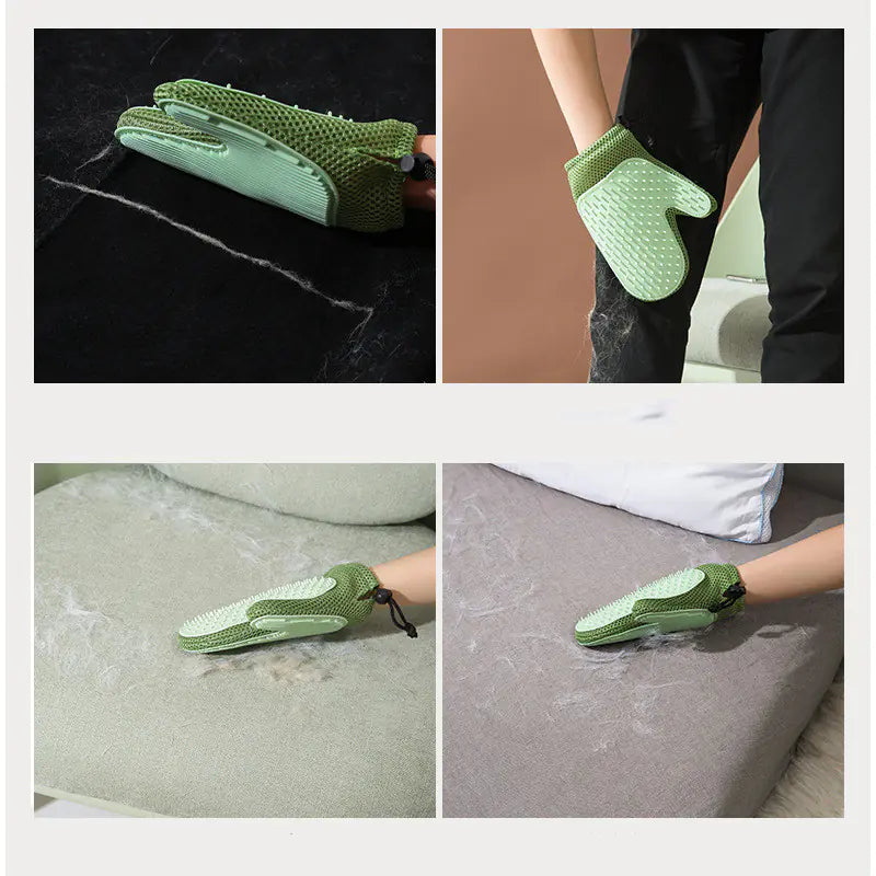 Silicone Massage Grooming Gloves – Brush, Massage & Bond