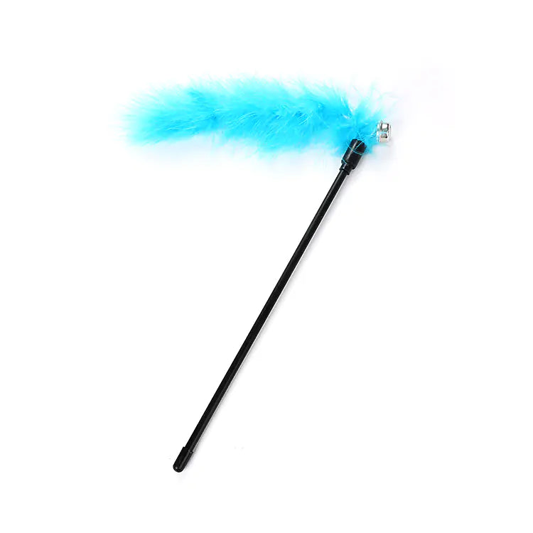 Cat Teaser Toy with Turkey Feather and Bell