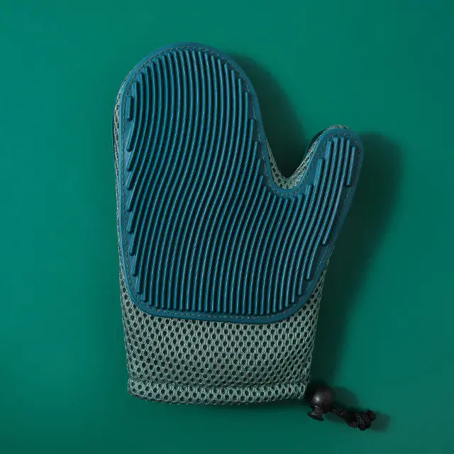 Silicone Massage Grooming Gloves – Brush, Massage & Bond