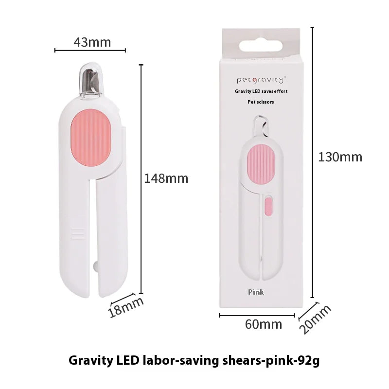 Professional Pet Nail Clipper with LED Light