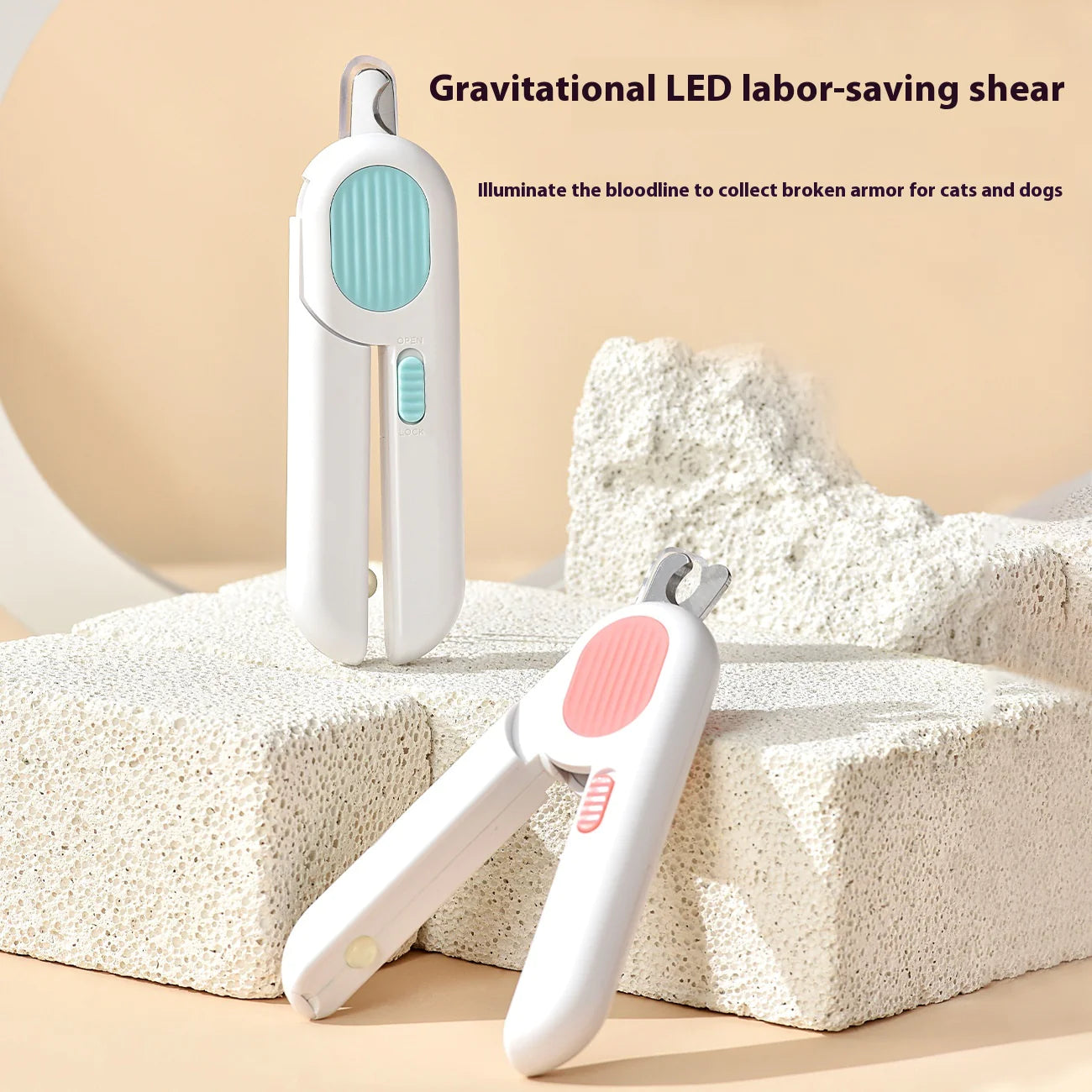 Professional Pet Nail Clipper with LED Light