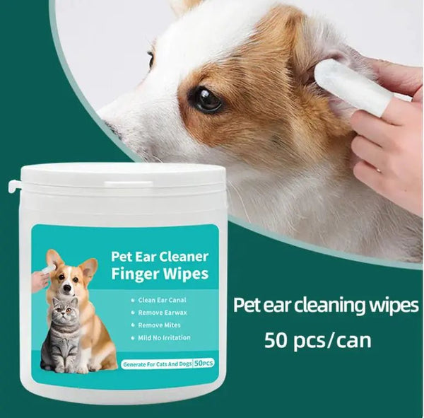 Pet Ear Cleaning Wipes Finger Stall - Pawrizon